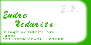 endre medurits business card